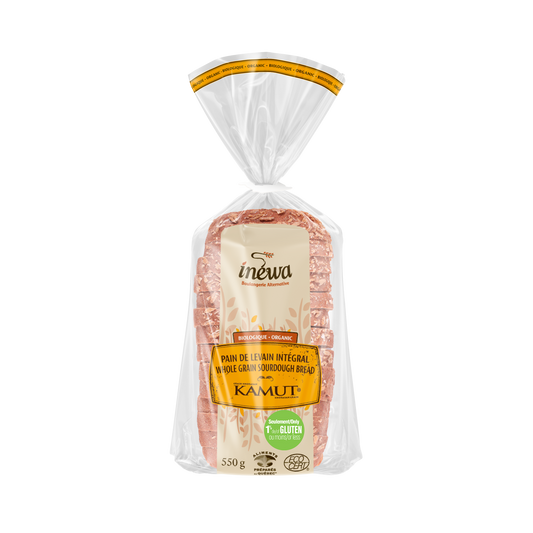 Bag of 550g of Kamut whole grain sourdough bread by Inewa