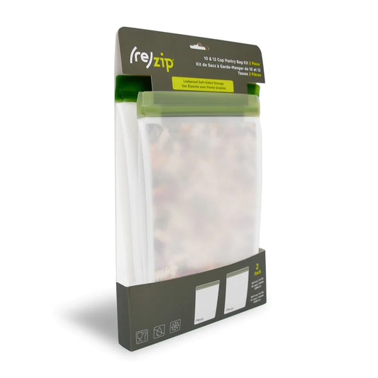 Ensemble de grands sacs de rangement 2 pièces de 10 et 12 tasses par (re)Zip