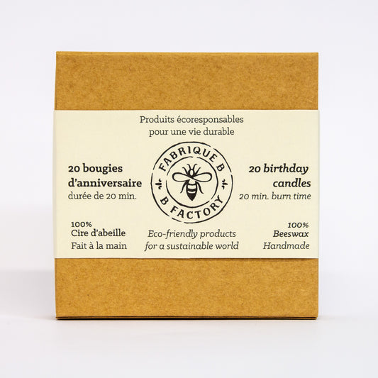 Bougies d'anniversaire en cire d'abeille