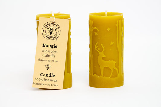 Pure Beeswax Caribou Candle by B Factory