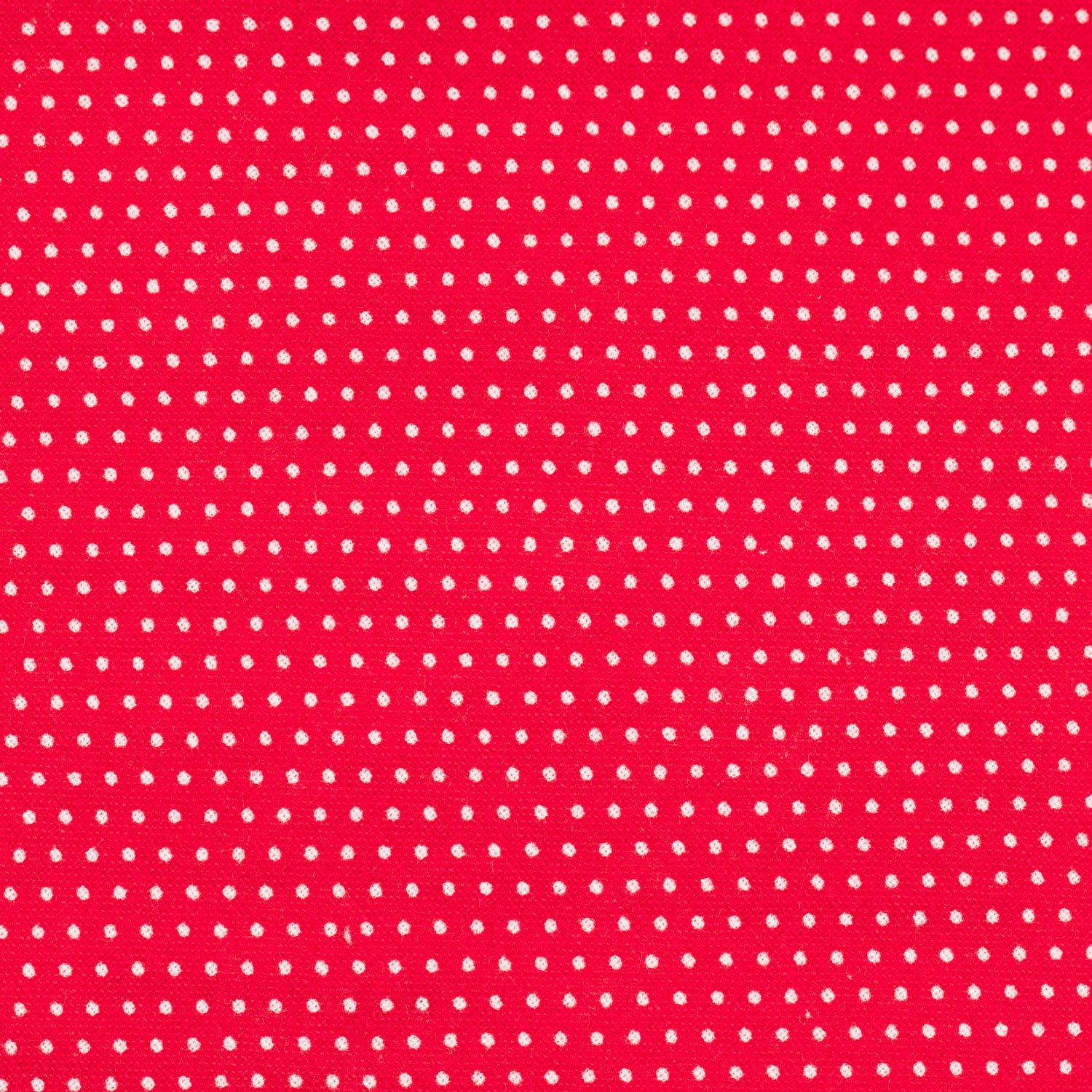 red fabric with tiny white dots