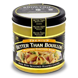 Than Bouillon chicken base, a concentrated paste used to make rich chicken broth and enhance flavor in cooking