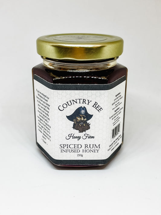 Miel infusé au rhum épicé de Country Bee Honey Farm