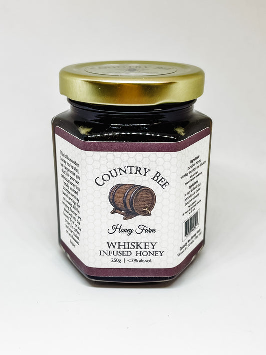 Miel infusé au whisky de Country Bee Honey Farm