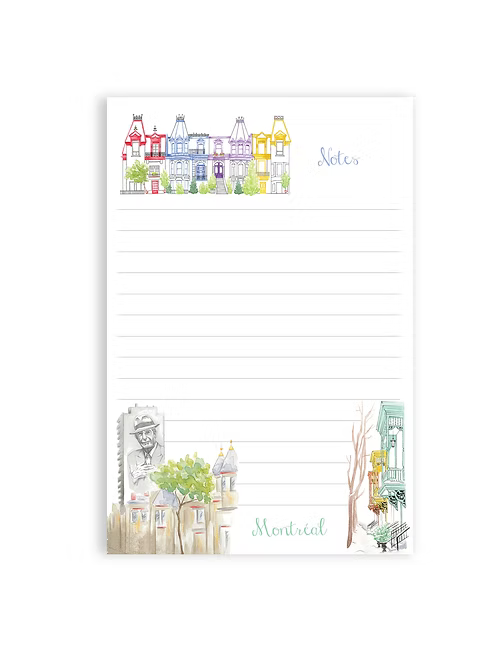 Montreal Façades Notepad by Hobeika Art