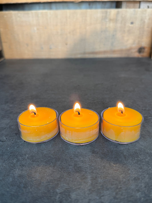 Bougies chauffe-plat individuelles en cire d'abeille pure - avec coupelles par B Factory