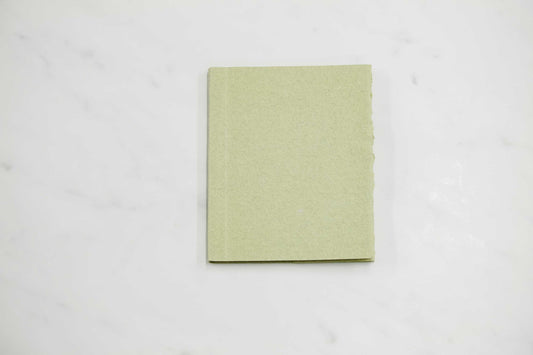 Mini 5 1/4-inch by 4 1/4-inch handmade Papeterie St. Armand cotton paper notepad with pale green cover