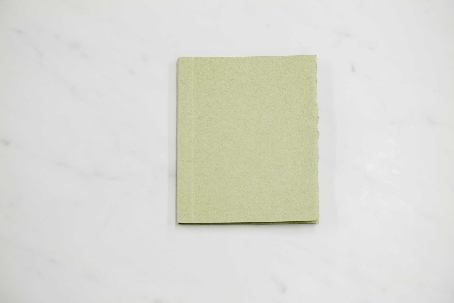 Mini 5 1/4-inch by 4 1/4-inch handmade Papeterie St. Armand cotton paper notepad with pale green cover