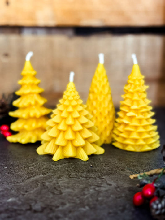 Beeswax Christmas Tree Candles by B Factory