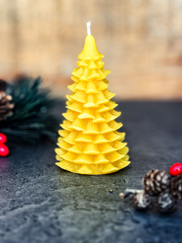 Beeswax Christmas Tree Candles by B Factory
