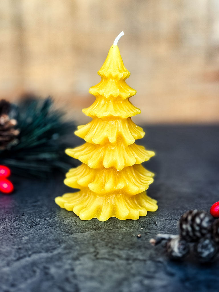 Beeswax Christmas Tree Candles by B Factory