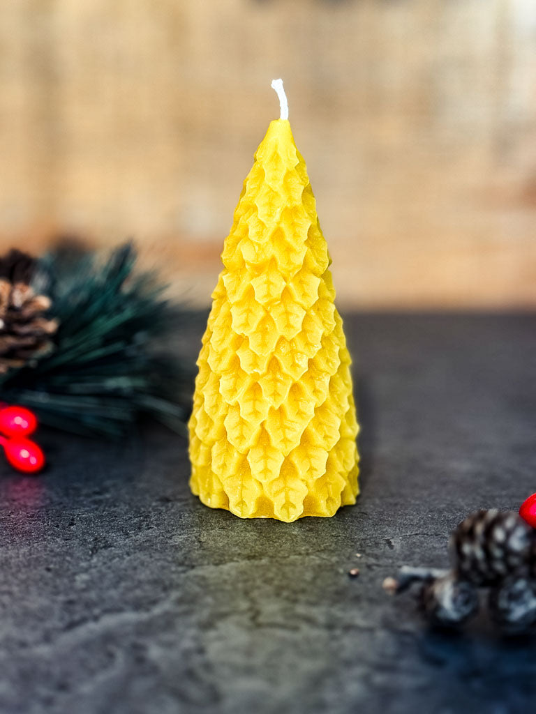 Beeswax Christmas Tree Candles by B Factory