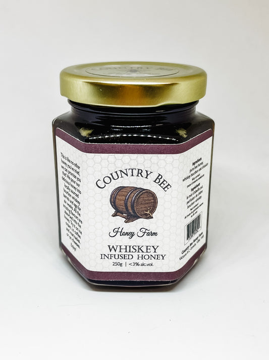 Miel infusé au whisky de Country Bee Honey Farm
