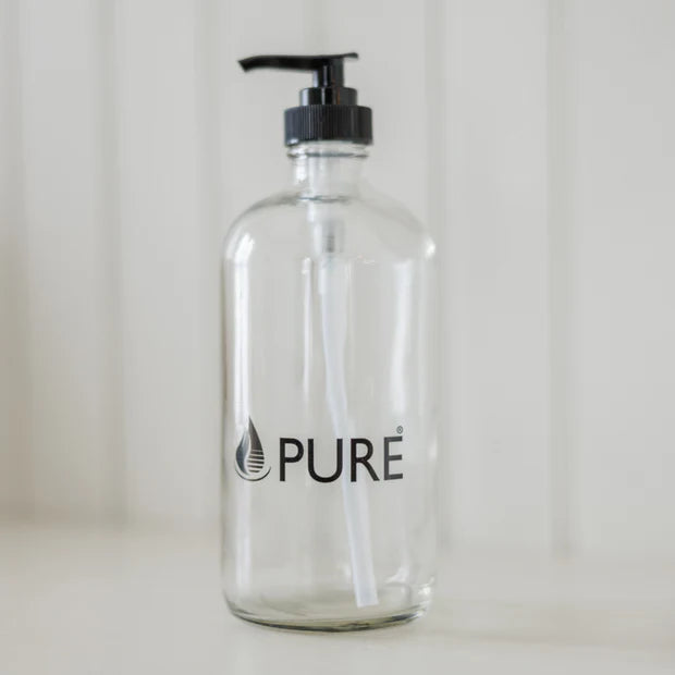 Glass Bottle (500ml) with Pump by Pure
