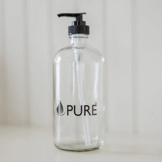 Glass Bottle (500ml) with Pump by Pure