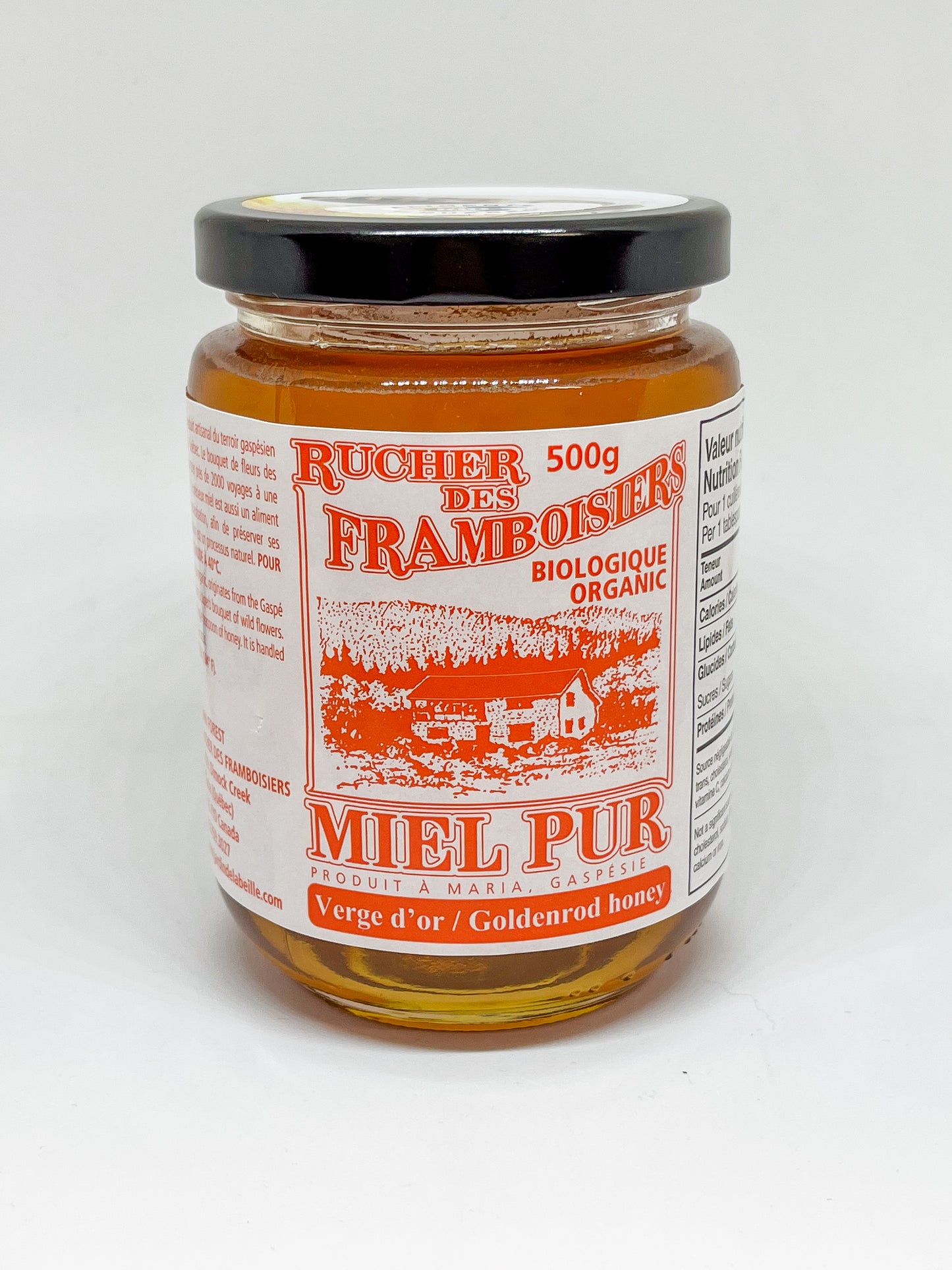 Jar of organic goldenrod honey