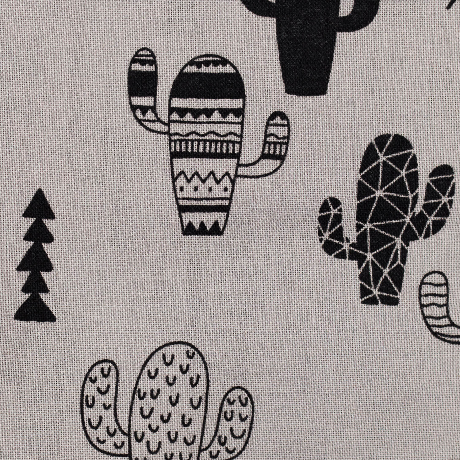 Cactus pattern on beige cloth