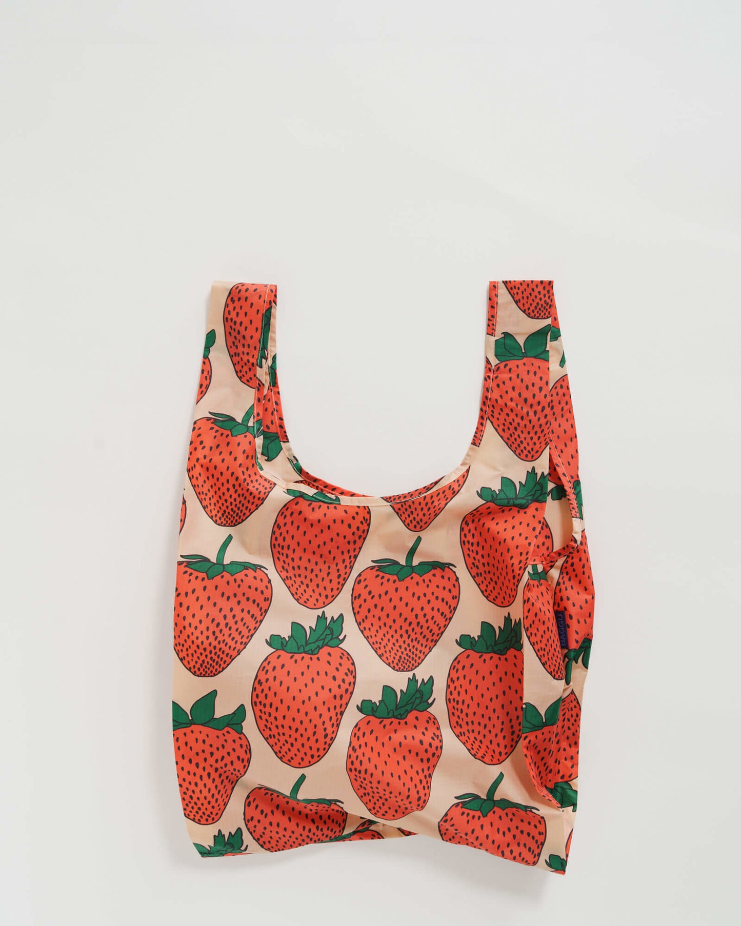 Reusable shopping bag with strawberry pattern